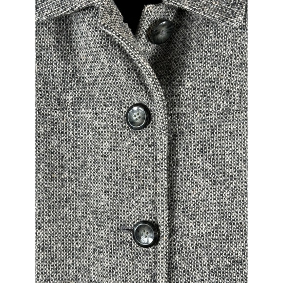 Worthington Women's Gray Tweed Wool Blend Button Front Knee Length Coat - Medium - Picture 6 of 10